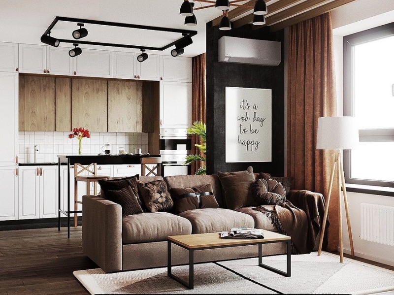 Шторы коричневого цвета: советы по выбору и 70 фото в интерьере