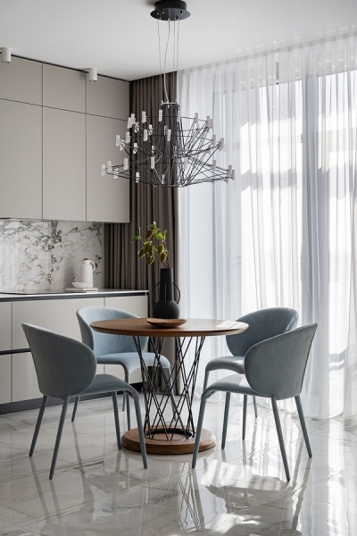 В стиле модерн: как дизайнер оформила студию 56 кв. м, которая выглядит просторно