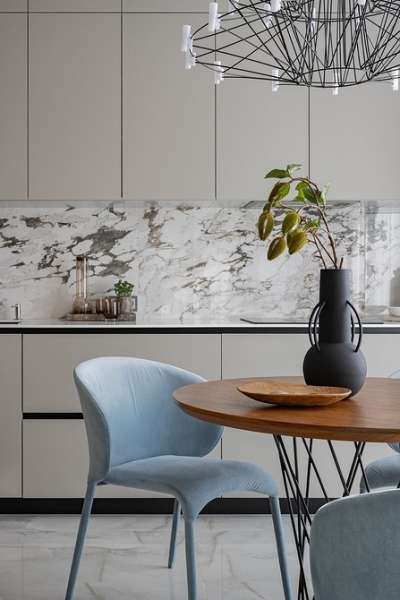 В стиле модерн: как дизайнер оформила студию 56 кв. м, которая выглядит просторно