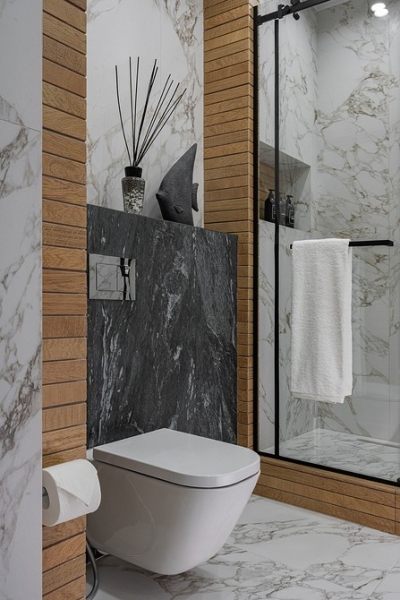 В стиле модерн: как дизайнер оформила студию 56 кв. м, которая выглядит просторно