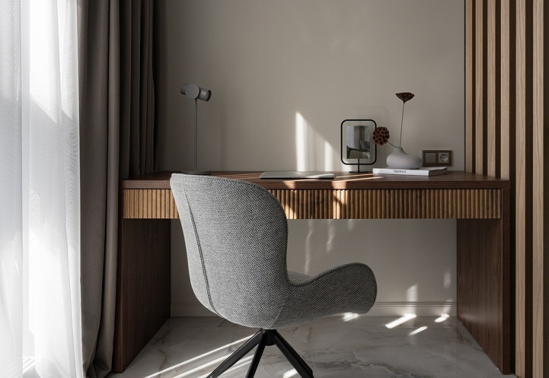 В стиле модерн: как дизайнер оформила студию 56 кв. м, которая выглядит просторно