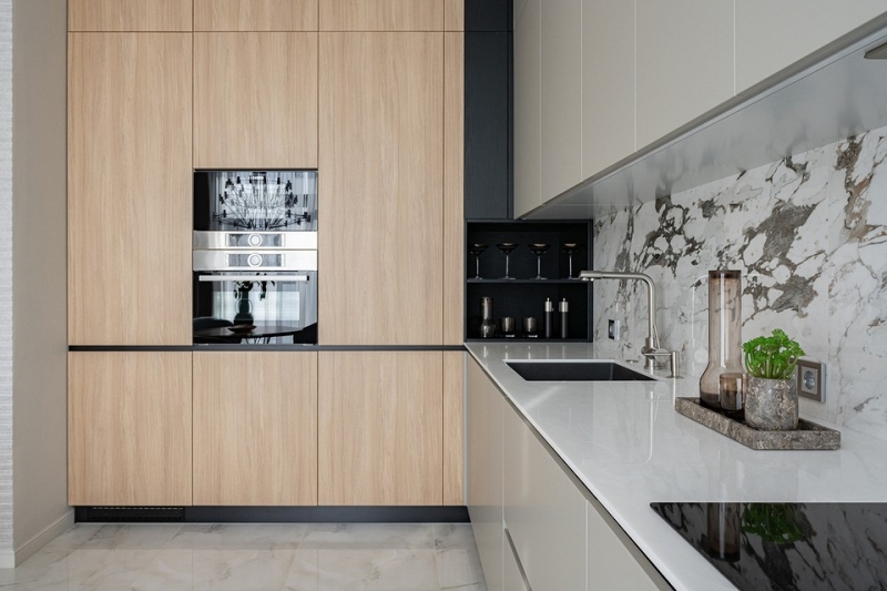 В стиле модерн: как дизайнер оформила студию 56 кв. м, которая выглядит просторно