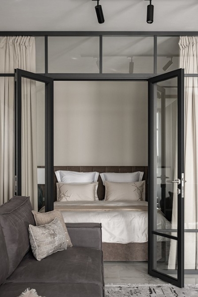 В стиле модерн: как дизайнер оформила студию 56 кв. м, которая выглядит просторно