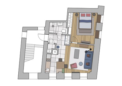 Вау-интерьер: квартира 44 кв. м в центре Москвы в доме 1880 года