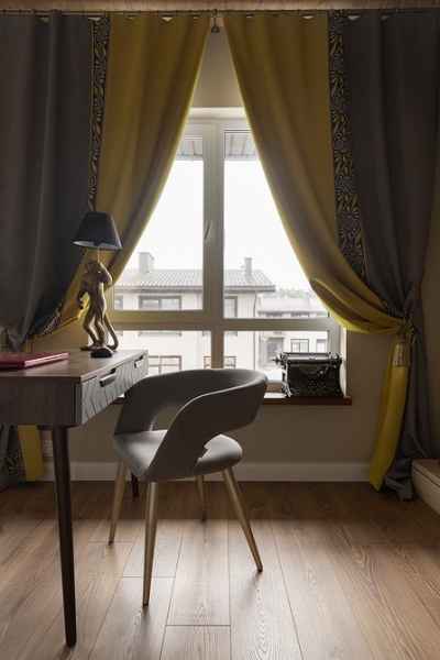 Двухэтажный дуплекс 75 кв. м с необычным интерьером для яркой хозяйки