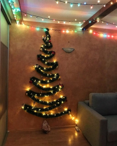 Елка из мишуры своими руками: идеи оформления и 5 пошаговых инструкций (36 фото)