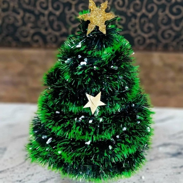 Елка из мишуры своими руками: идеи оформления и 5 пошаговых инструкций (36 фото)