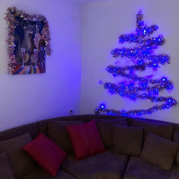 Елка из мишуры своими руками: идеи оформления и 5 пошаговых инструкций (36 фото)