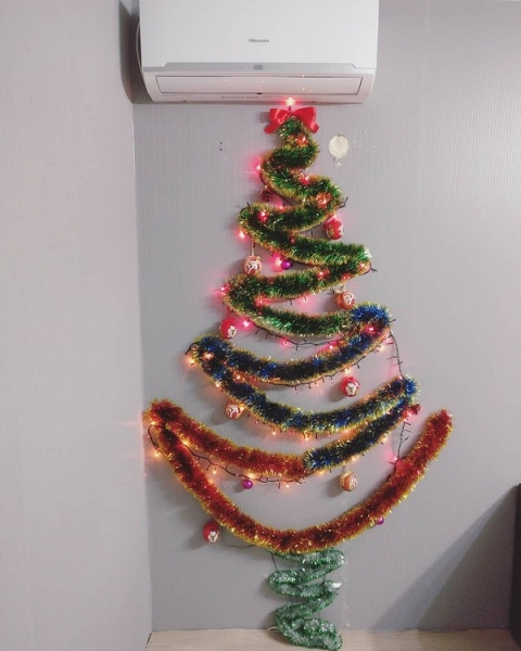 Елка из мишуры своими руками: идеи оформления и 5 пошаговых инструкций (36 фото)