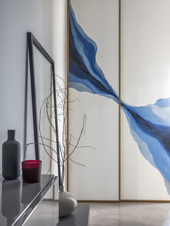 Этюд в синих тонах: двухкомнатная квартира в Москве