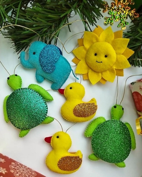 Игрушки на елку своими руками: 13 простых идей и 86 фотопримеров