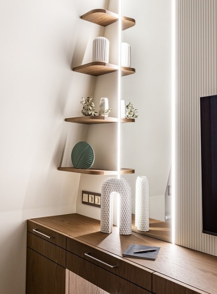 Интерьер вне времени: квартира 60,4 кв. м для семьи