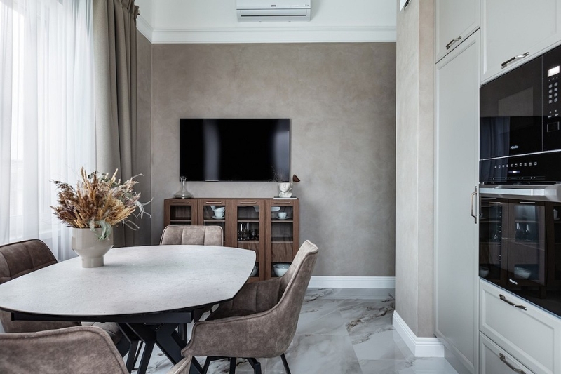 Интерьер вне времени: квартира 60,4 кв. м для семьи