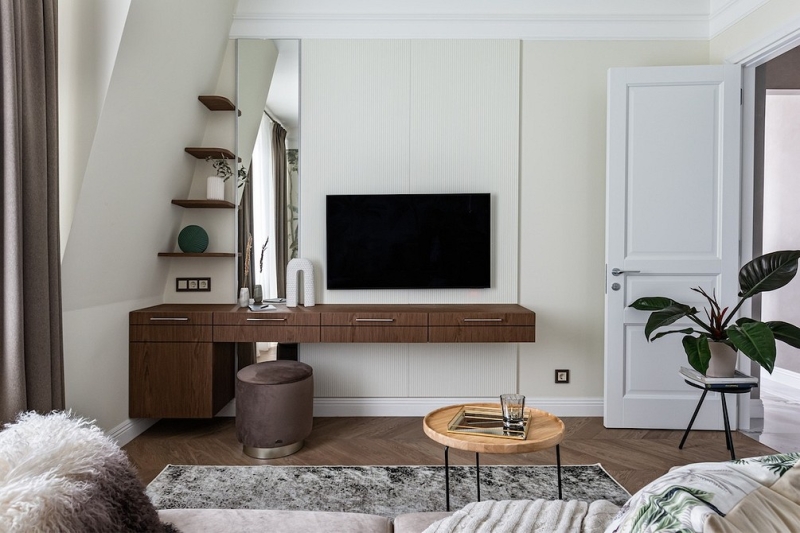 Интерьер вне времени: квартира 60,4 кв. м для семьи