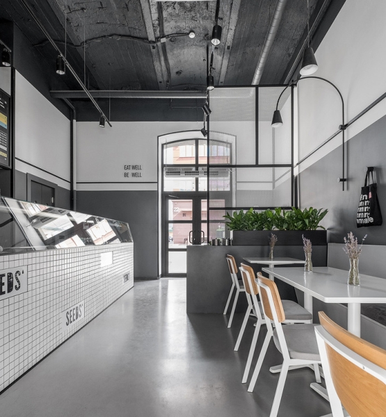 Кафе здорового питания Seeds: проект RE architectural studio
