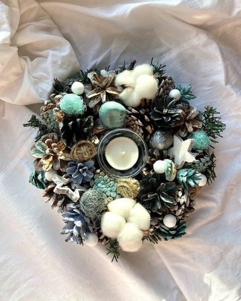 Как сделать новогодние композиции своими руками: идеи с видеоинструкциями и 62 фото