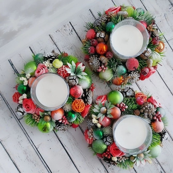 Как сделать новогодние композиции своими руками: идеи с видеоинструкциями и 62 фото