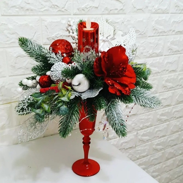 Как сделать новогодние композиции своими руками: идеи с видеоинструкциями и 62 фото