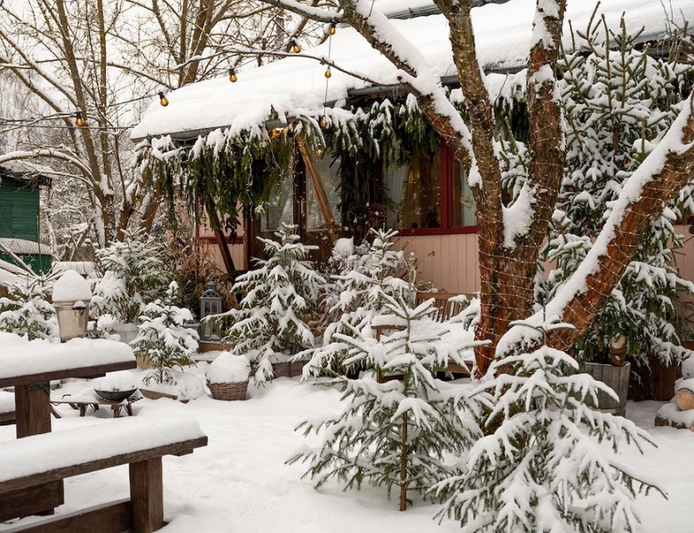Как в сказке: волшебный новогодний декор небольшого деревенского дома 1967 года постройки