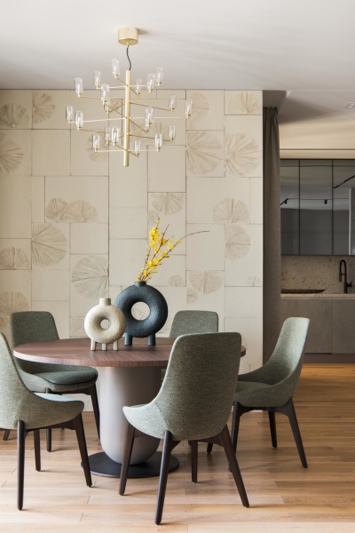 Квартира 111 м² в природных тонах в Москве