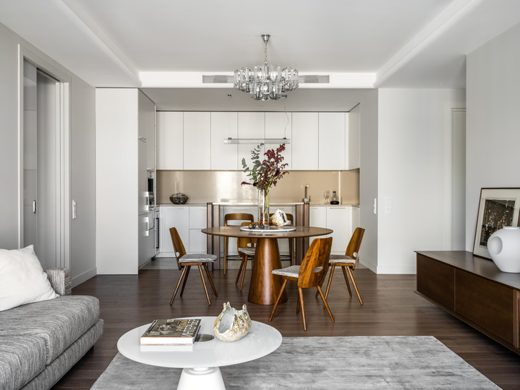 Квартира 135 м² с винтажными акцентами в Москве