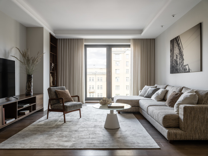 Квартира 135 м² с винтажными акцентами в Москве