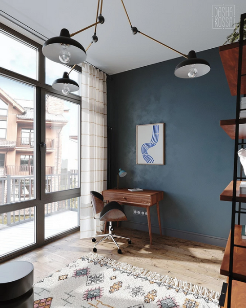 Рабочая зона у окна: советы по обустройству и идеи для разных комнат (92 фото)