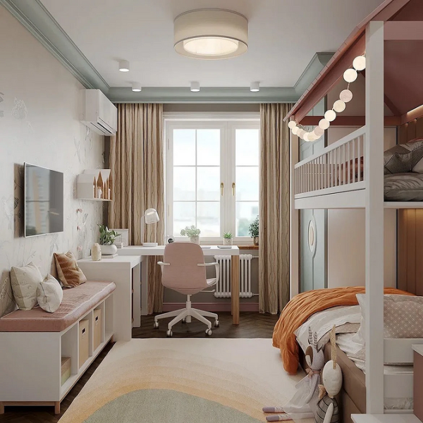 Рабочая зона у окна: советы по обустройству и идеи для разных комнат (92 фото)