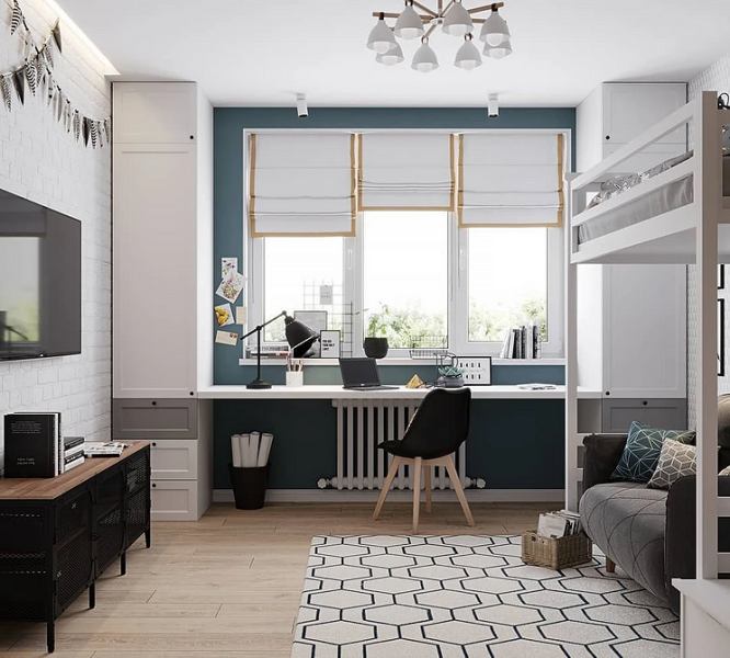 Рабочая зона у окна: советы по обустройству и идеи для разных комнат (92 фото)