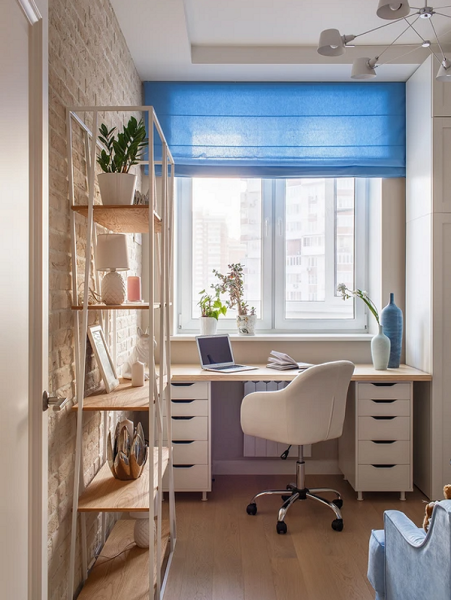 Рабочая зона у окна: советы по обустройству и идеи для разных комнат (92 фото)