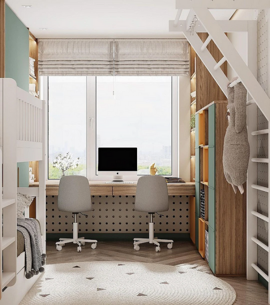 Рабочая зона у окна: советы по обустройству и идеи для разных комнат (92 фото)