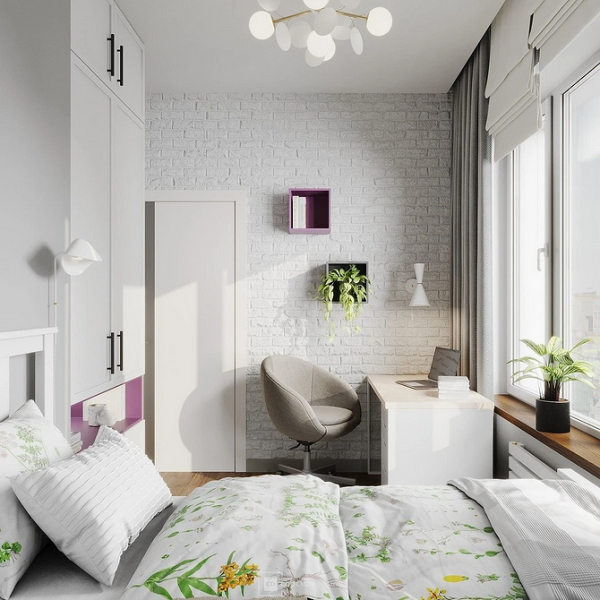 Рабочая зона у окна: советы по обустройству и идеи для разных комнат (92 фото)