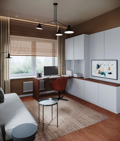 Рабочая зона у окна: советы по обустройству и идеи для разных комнат (92 фото)