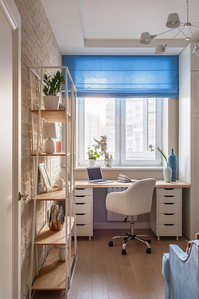 Рабочая зона у окна: советы по обустройству и идеи для разных комнат (92 фото)