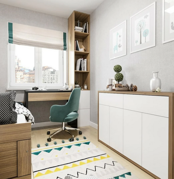 Рабочая зона у окна: советы по обустройству и идеи для разных комнат (92 фото)