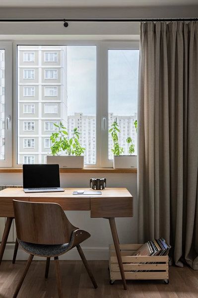 Рабочая зона у окна: советы по обустройству и идеи для разных комнат (92 фото)