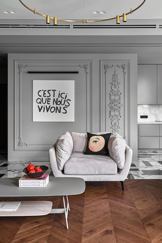 Современная квартира 130 м&sup2; в центре Петроградки