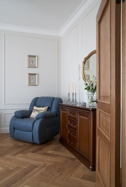 Светлая квартира 57 кв. м в стиле традиционной классики