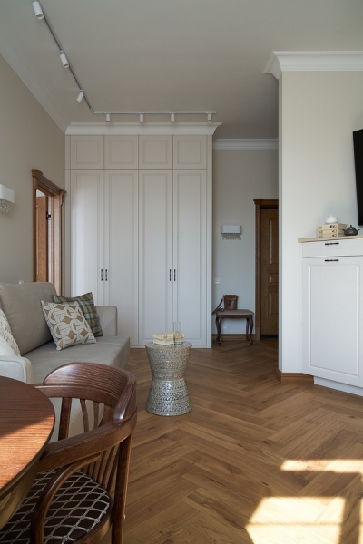 Светлая квартира 57 кв. м в стиле традиционной классики