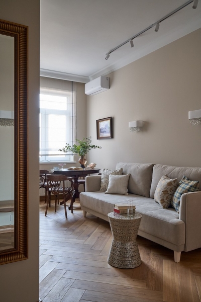 Светлая квартира 57 кв. м в стиле традиционной классики