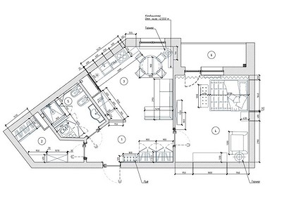 Светлая квартира 57 кв. м в стиле традиционной классики