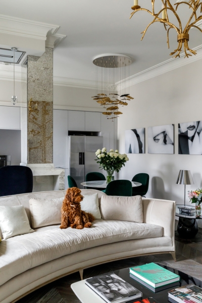 Американская классика: квартира 110 м² на Патриарших прудах
