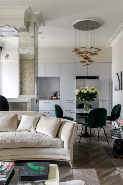 Американская классика: квартира 110 м² на Патриарших прудах