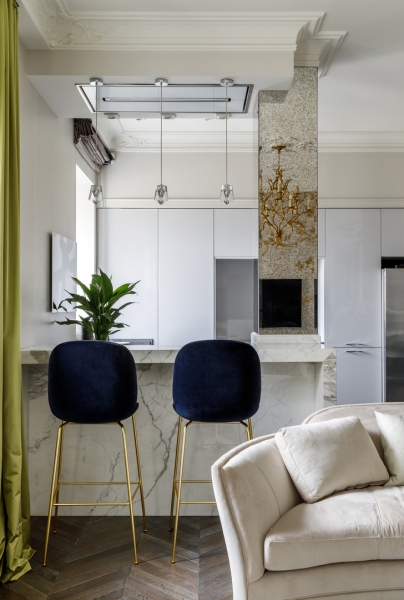 Американская классика: квартира 110 м² на Патриарших прудах