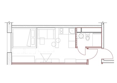 Яркая мини-студия 22 кв. м для сдачи в аренду в Москве