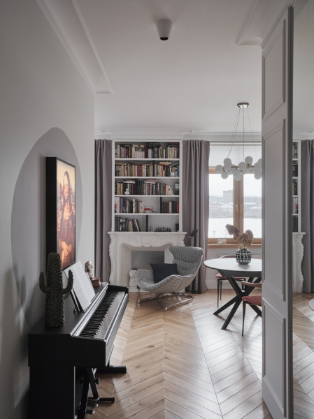 Квартира 48,4 м² в парижском стиле на берегу Невы