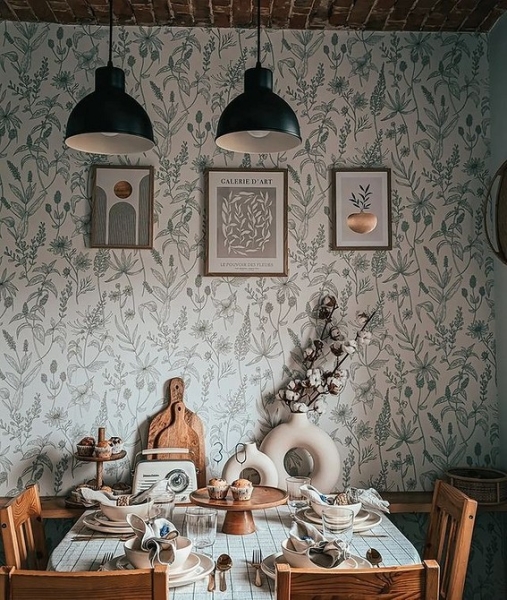 Обои на кухне: 6 невероятных интерьеров, которые влюбят вас в эту отделку