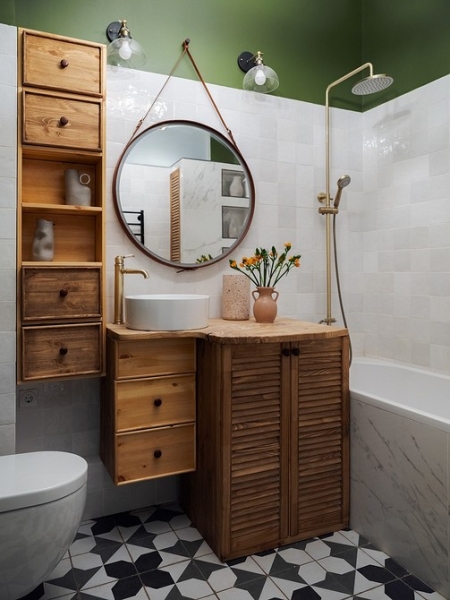 Полка в ванную комнату: виды, варианты размещения и 72 стильных фото в интерьере