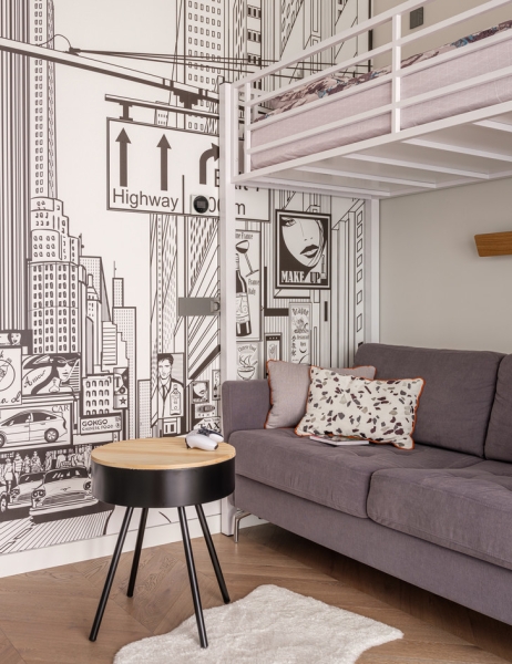 Светлая квартира 60 м² для семьи из трех человек в Москве