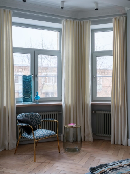 Яркая квартира 80 м² для творческой пары в Москве